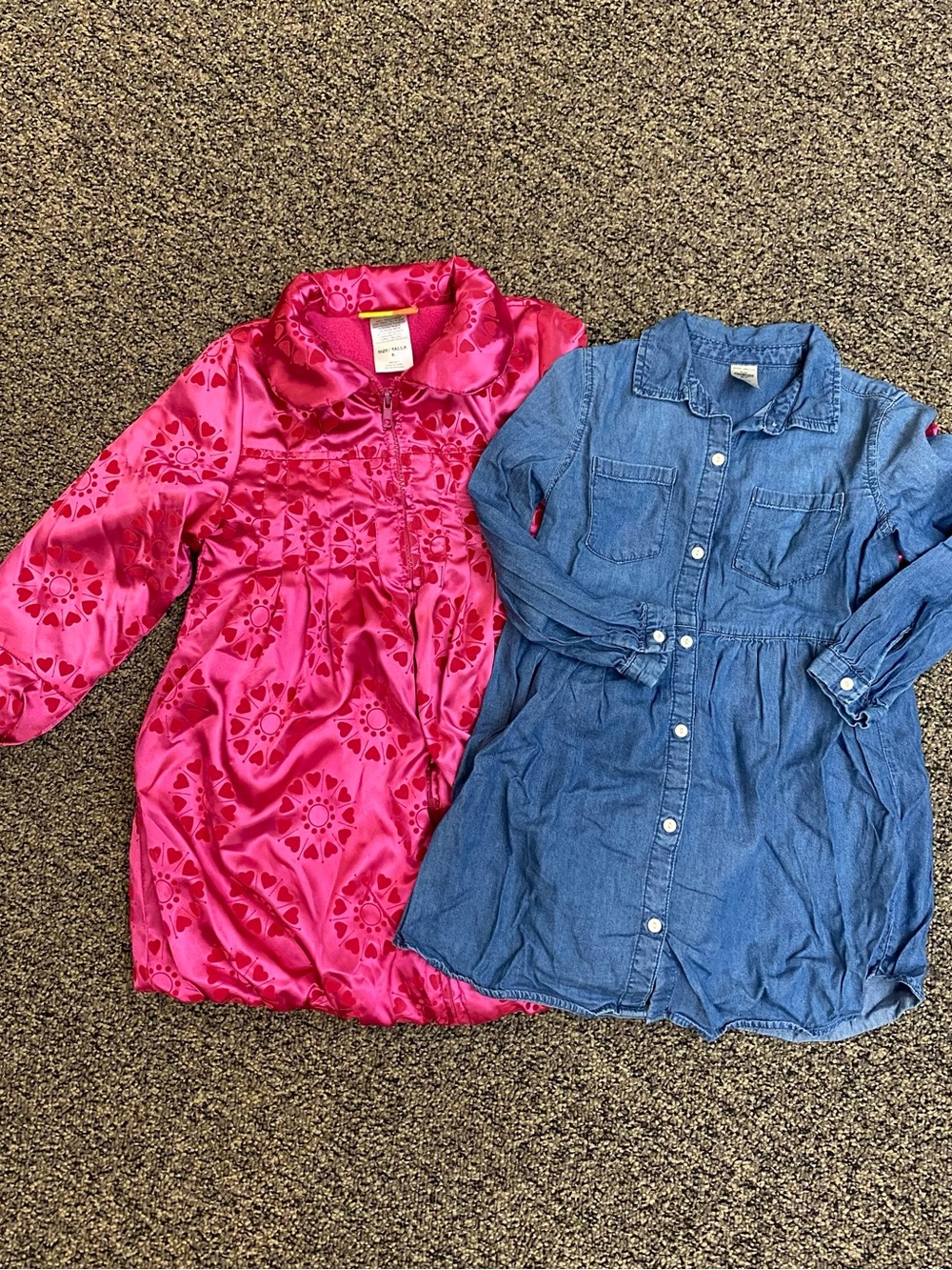 Girls 6/6x Bundle – Penelope Mack Pink Bubble Jacket & GapKids Denim Shirt Dress